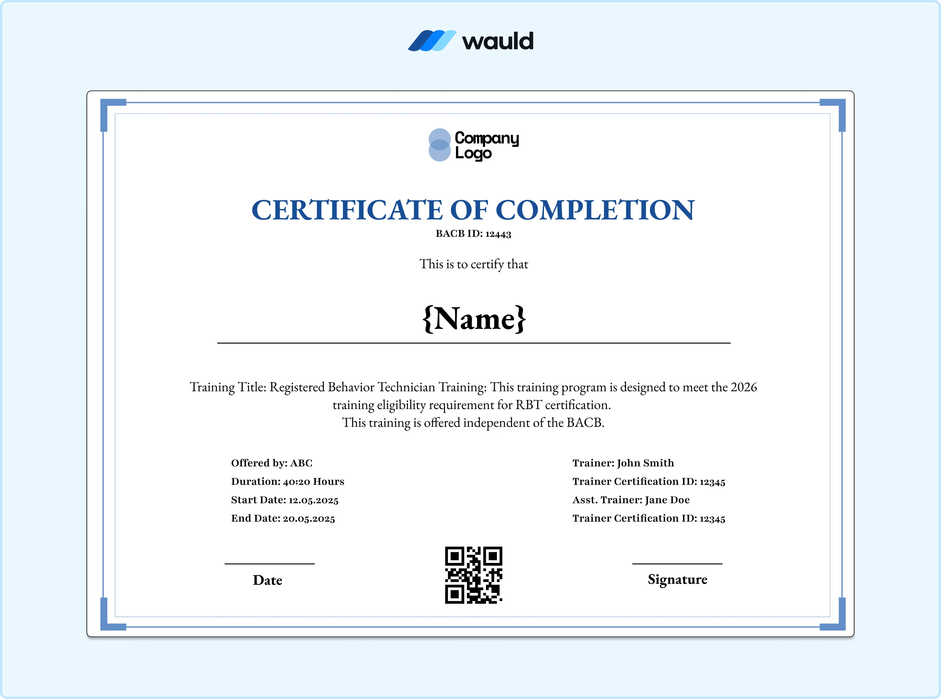 RBT Certificate