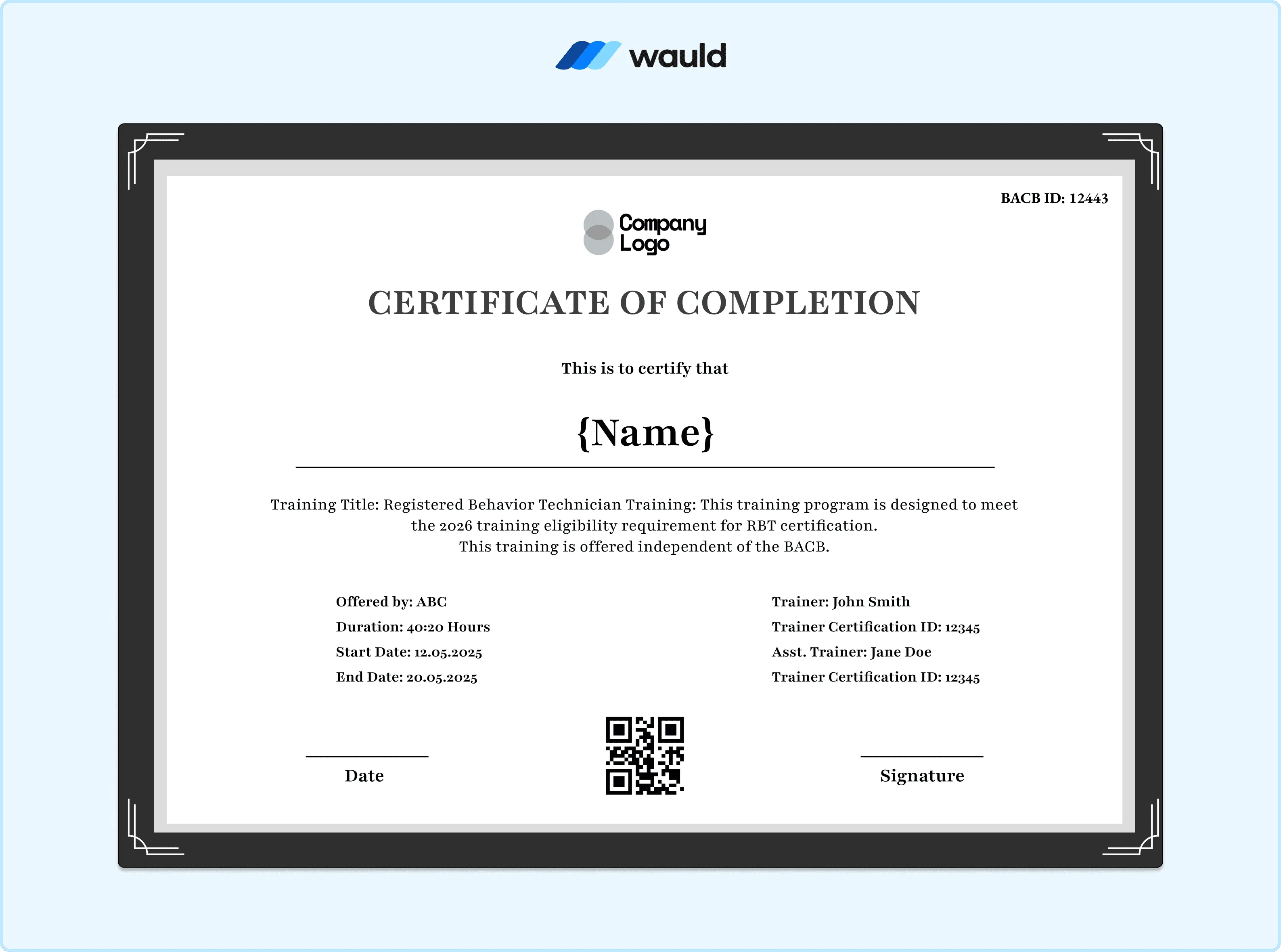 RBT Certificate