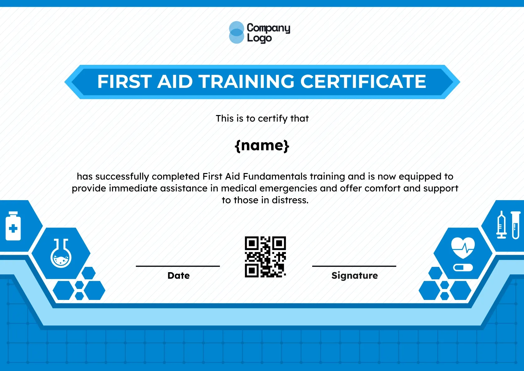 Compliance-Ready First Aid Trainer Certificate Template