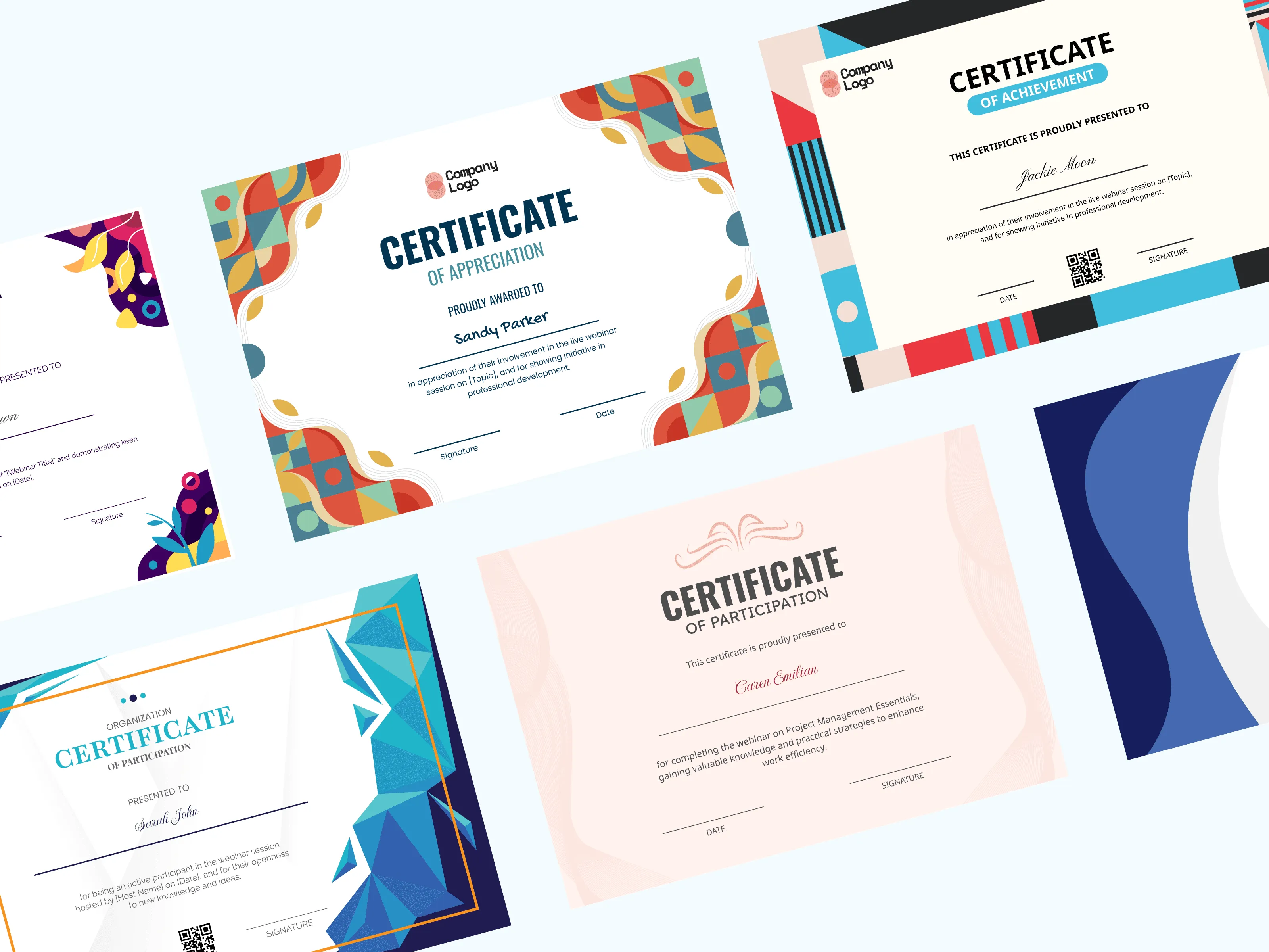 15 Fully Customizable Webinar Certificate Templates