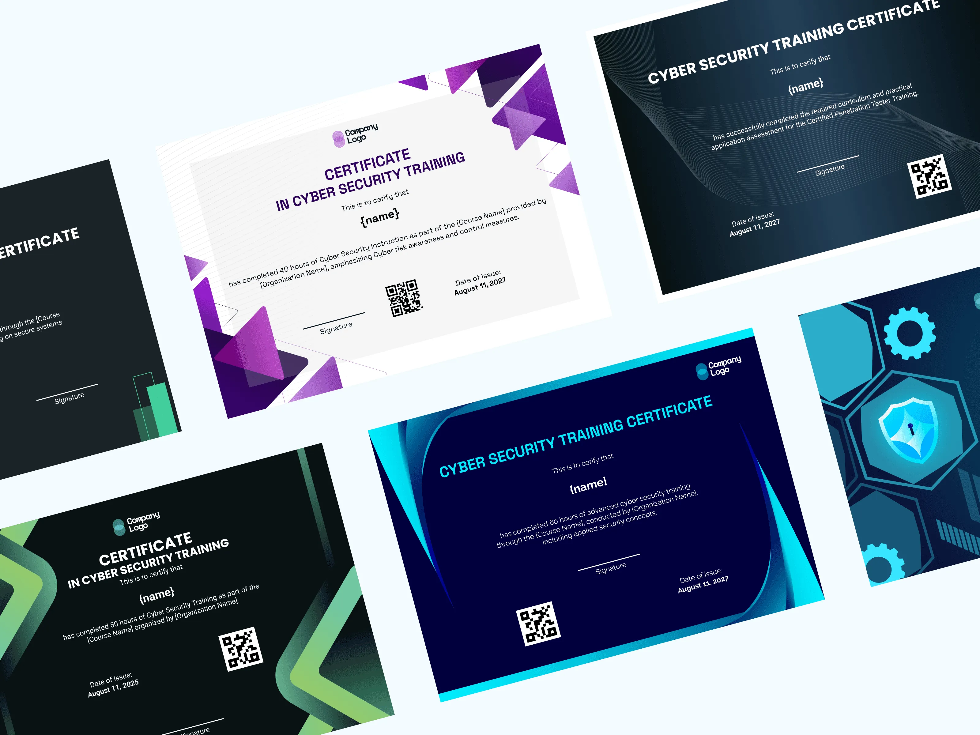 20 Free Cybersecurity Certificate Templates for Training and Skill Recognition