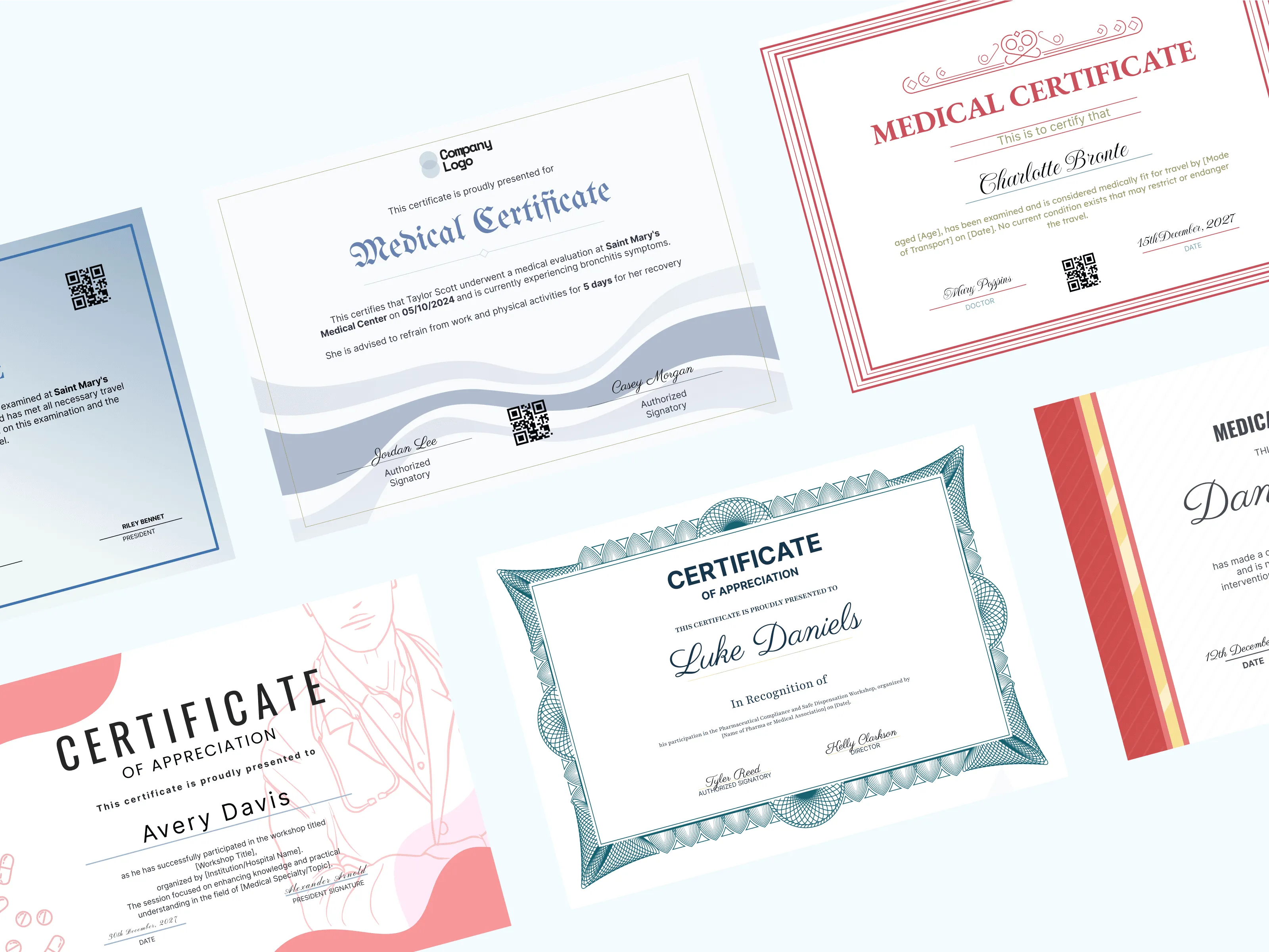 10+ Modern Medical Certificate Templates for Doctors and Healthcare Professionals