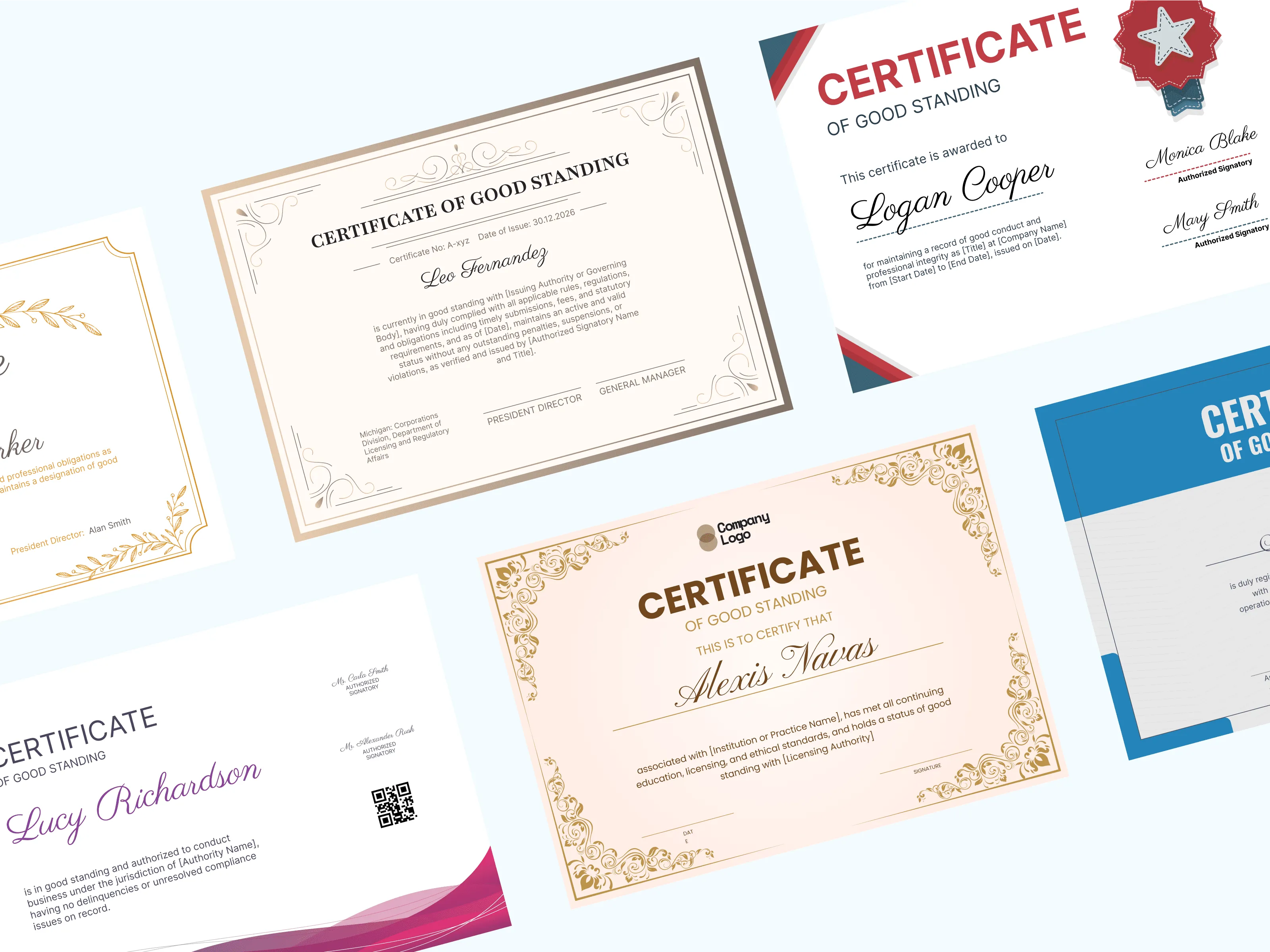 20+ Ready-to-Use Good Standing Certificate Templates for Fast Issuance