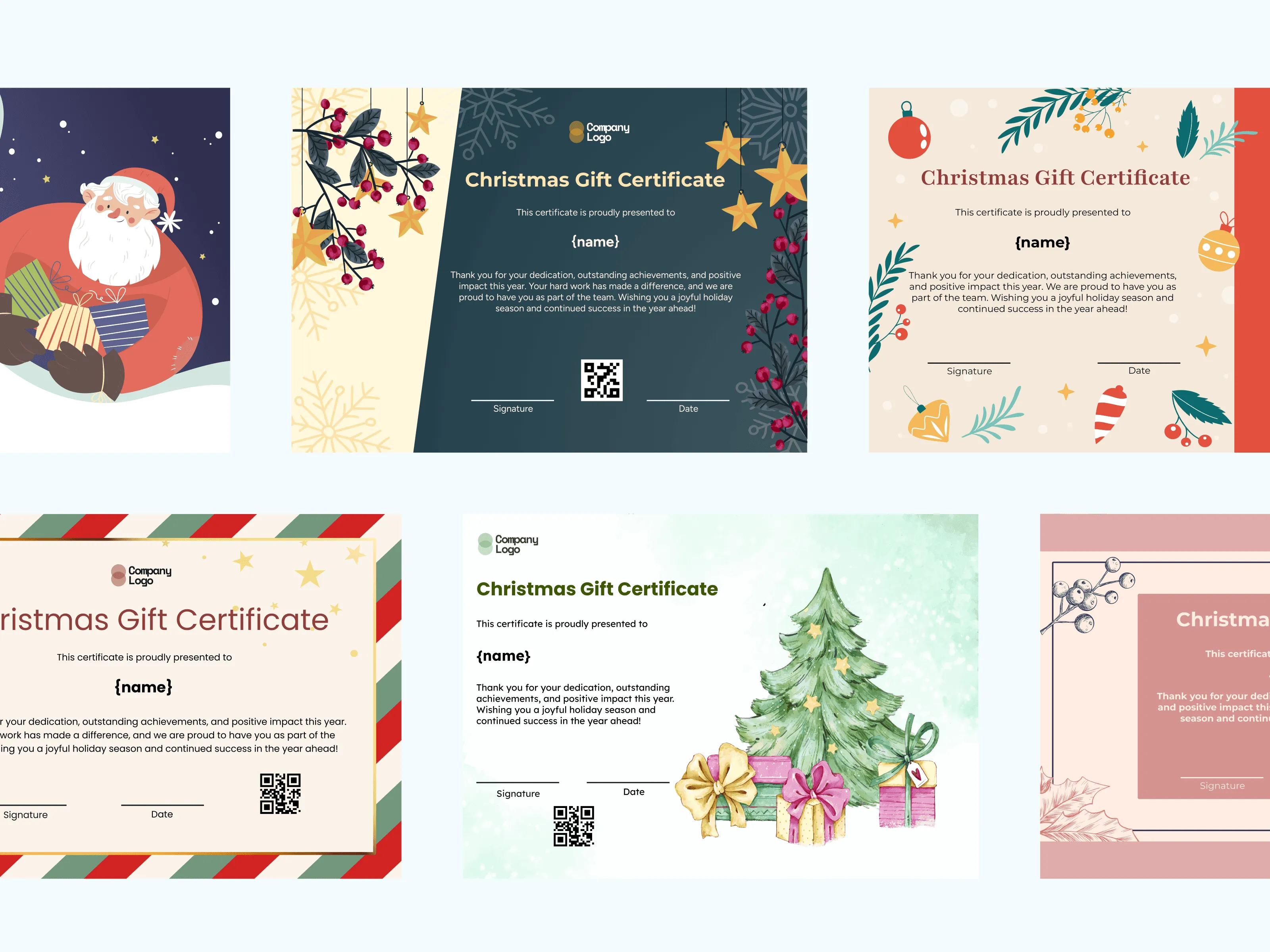 20+ Free, Printable Christmas Gift Certificate Templates