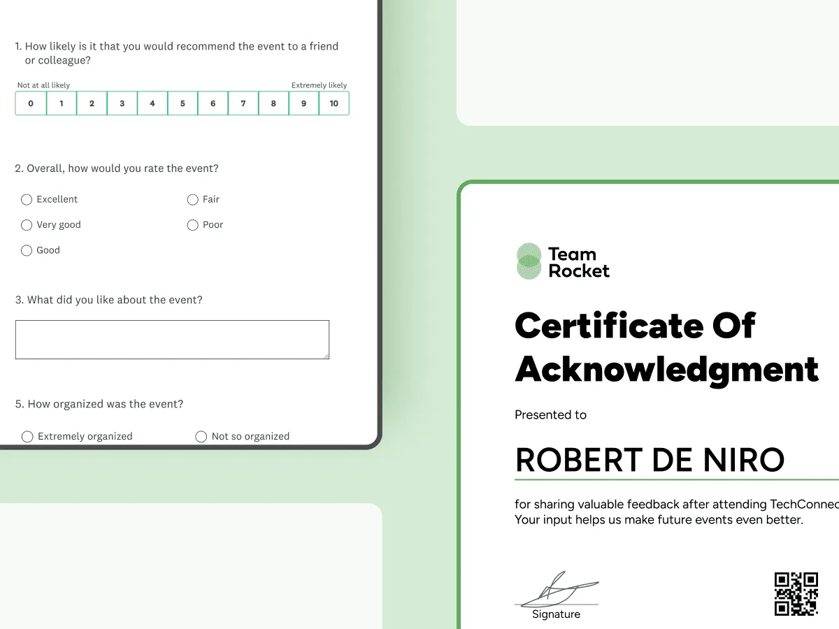 Award Instant Certificates to Only Those Who Fill In Your Post-Webinar Survey