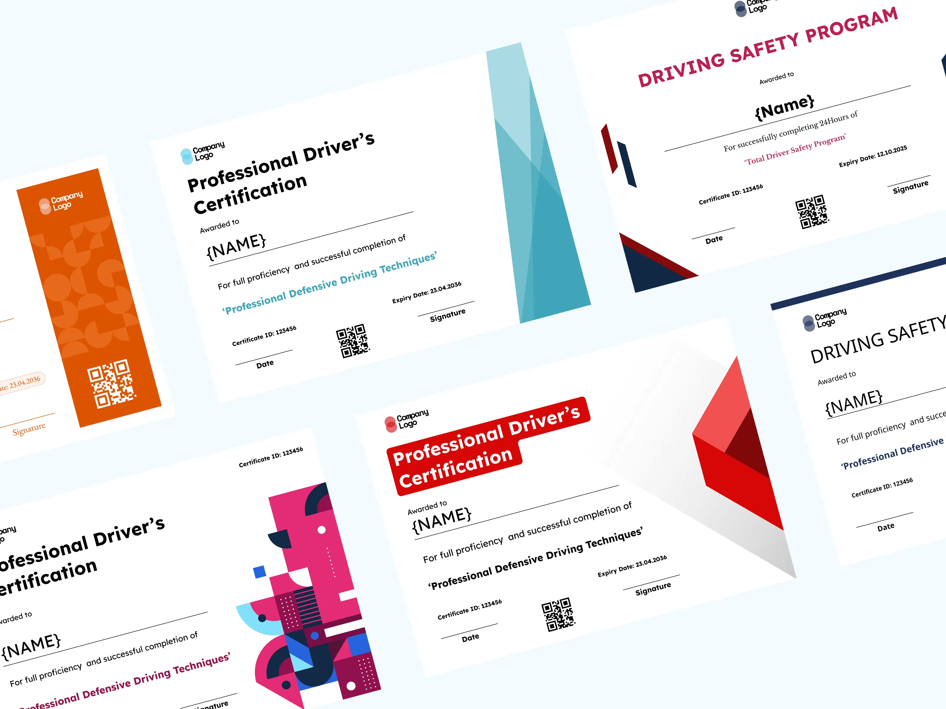 Defensive Driving Course Certificate Templates