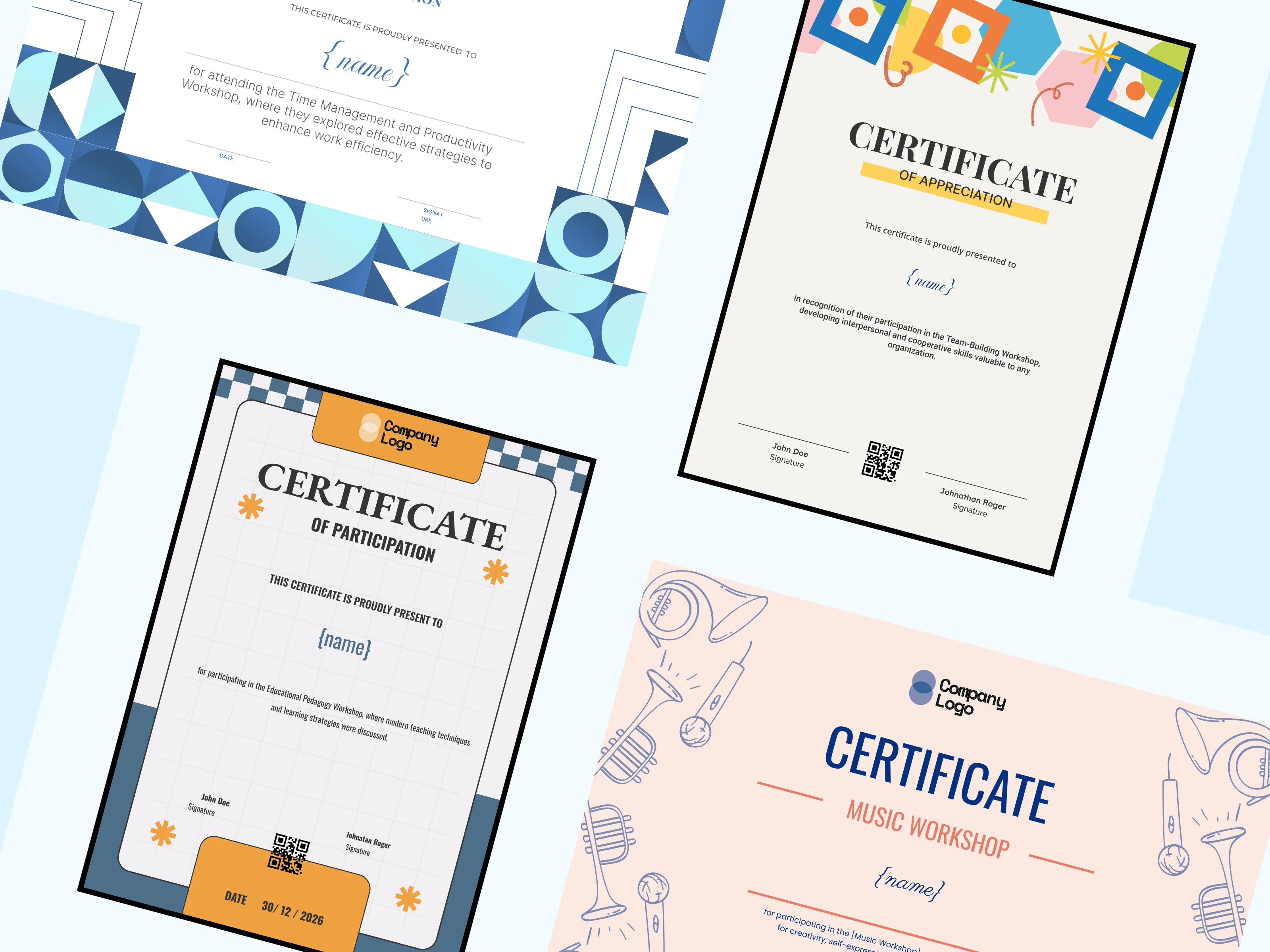 10+ Customizable Workshop Certificate Templates That Fits Your Event Perfectly