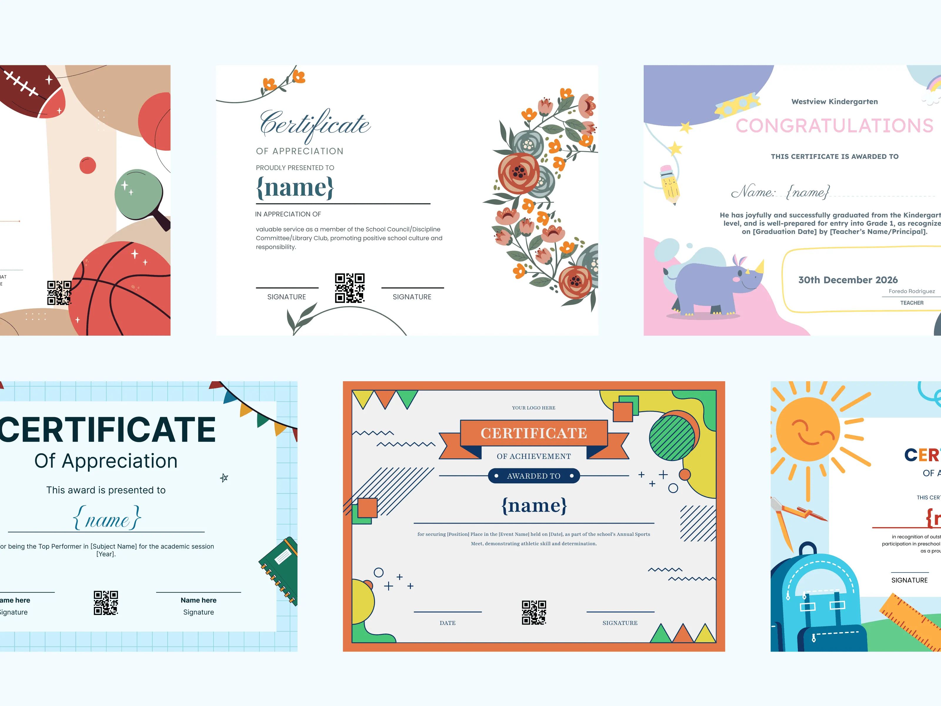Free Printable Student Certificate Templates for Schools