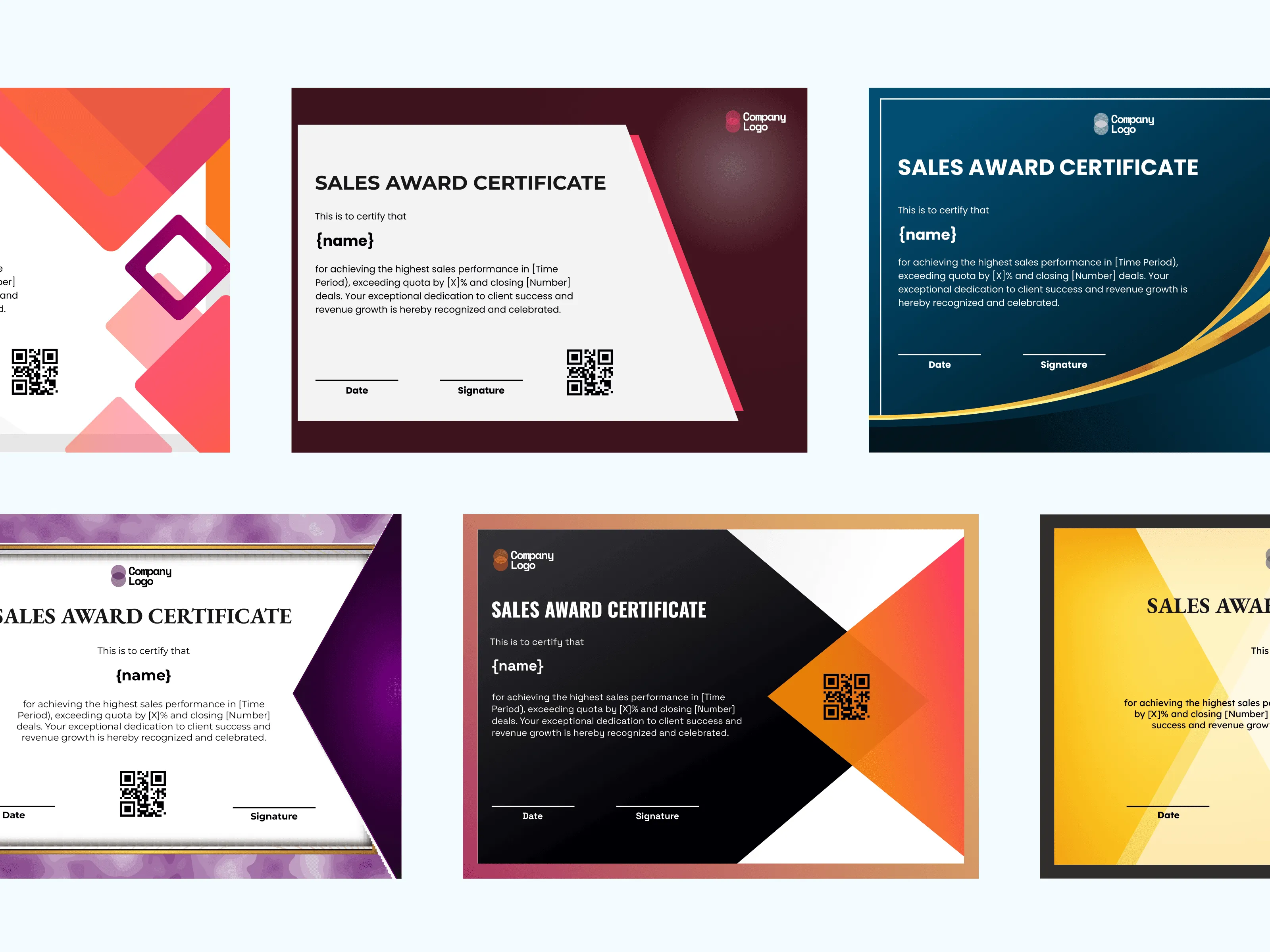 20 Customizable Sales Award Certificate Templates
