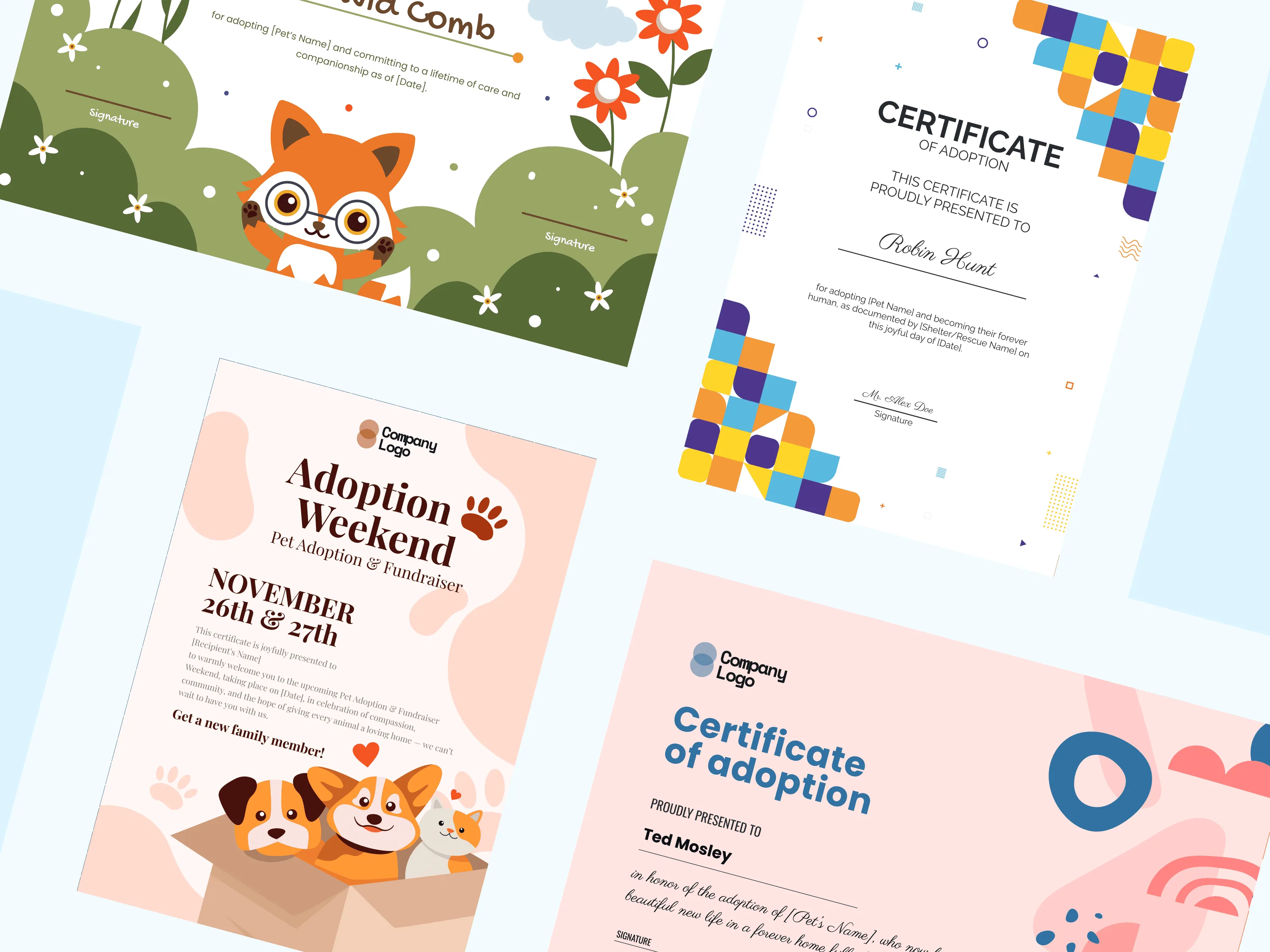 20+ Free Pet Adoption Certificate Templates (Printable & Editable)