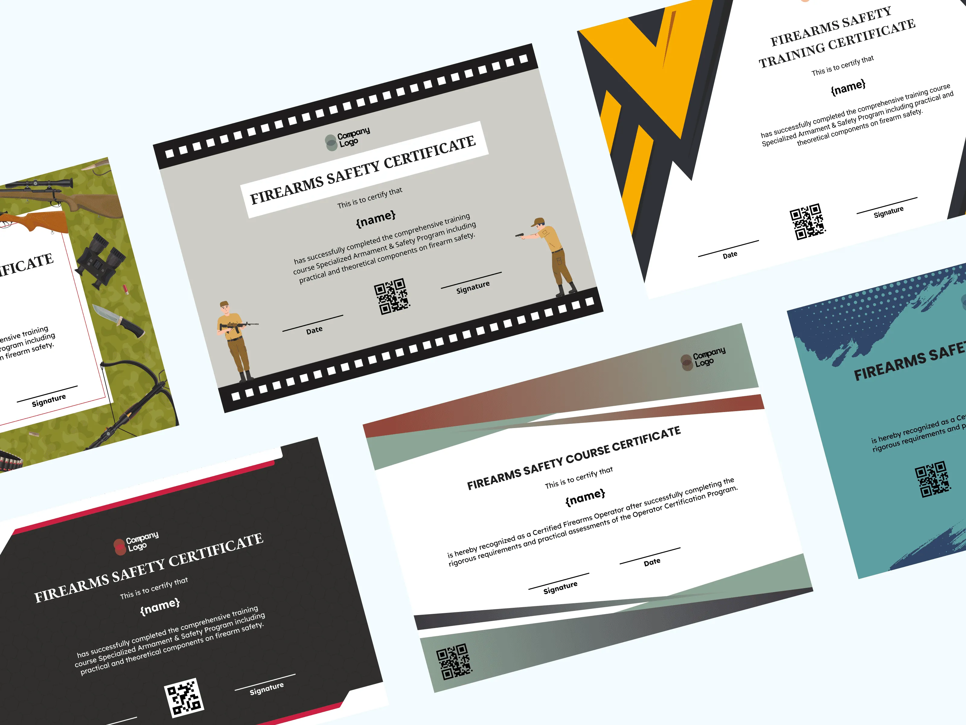 20 Firearms Safety Course Completion Certificate Templates