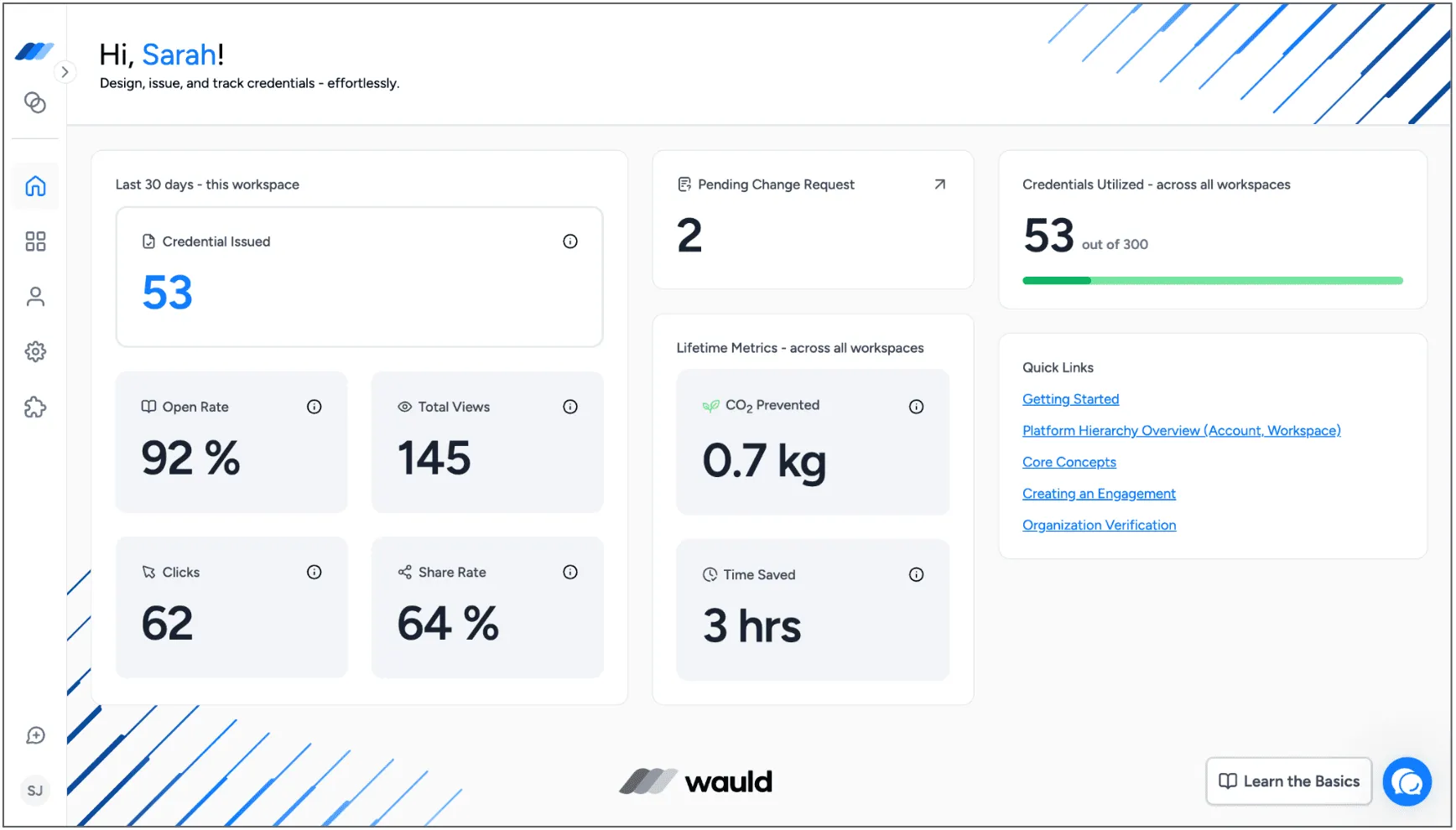 Wauld dashboard