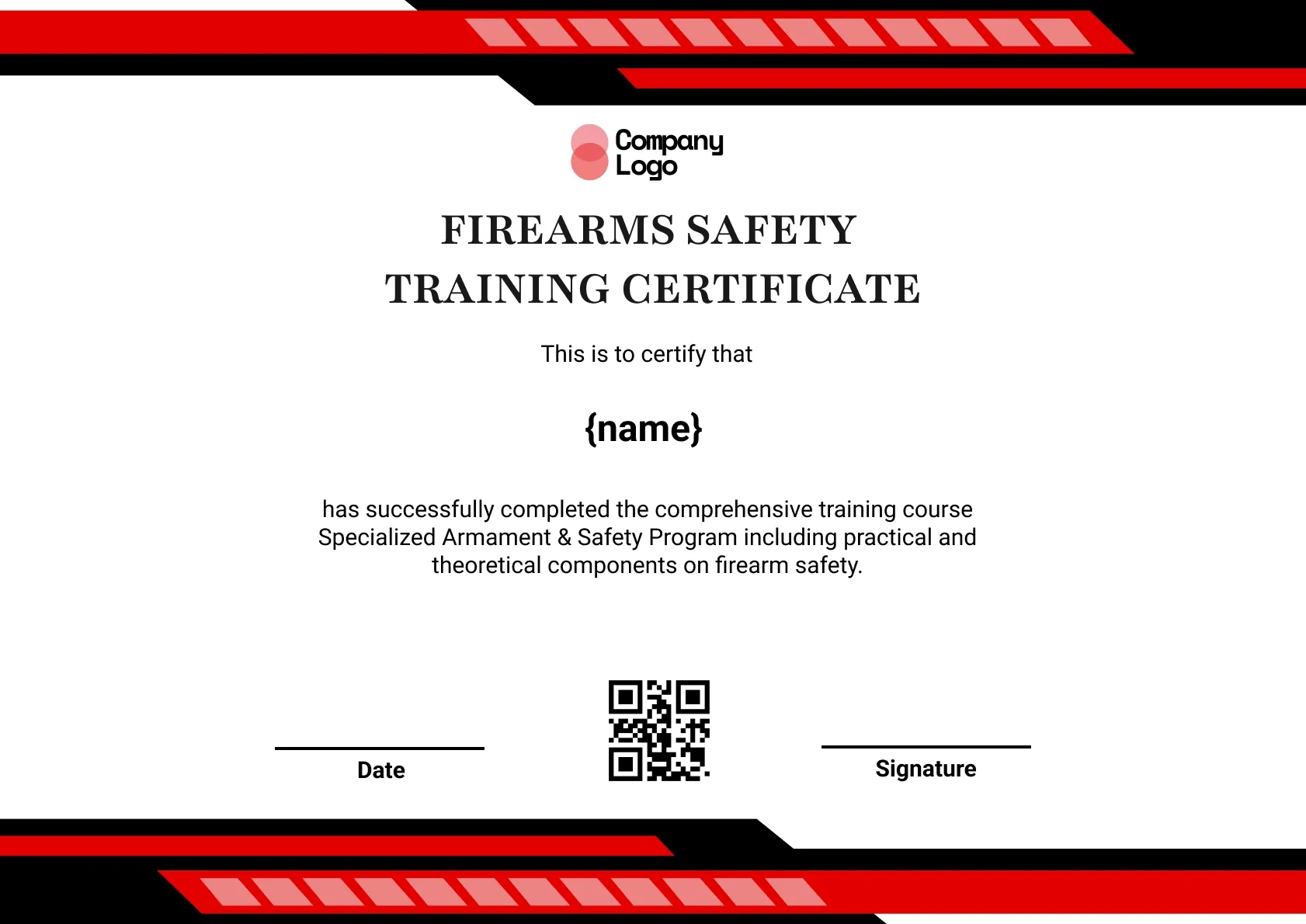 Essential Safe Handling Certificate Template
