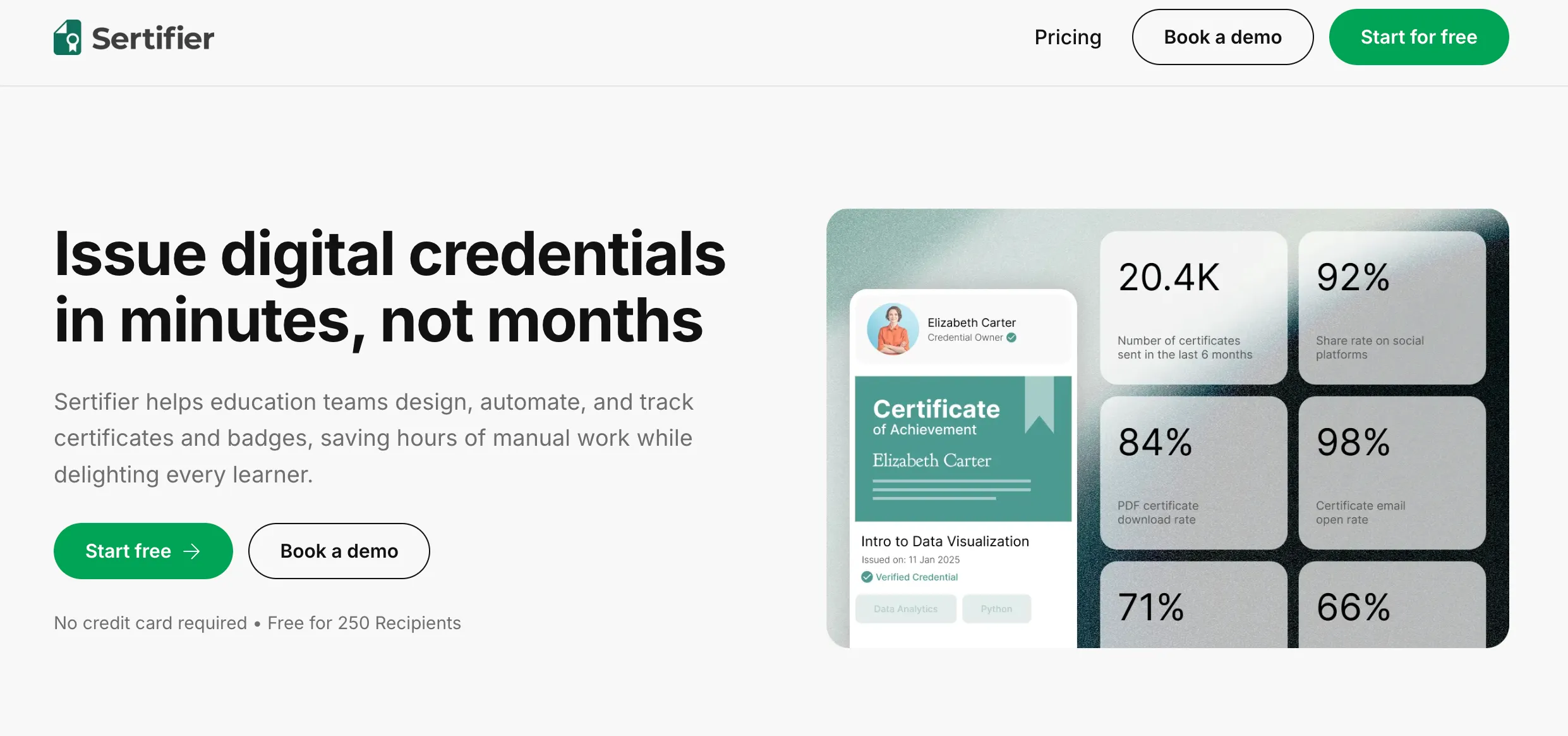 Sertifier digital credential management platform