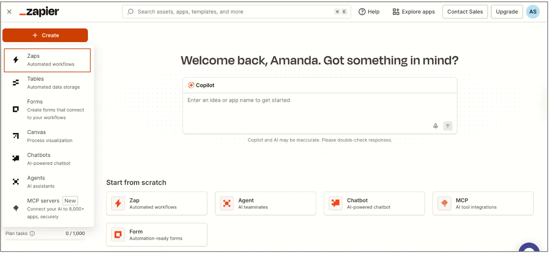 Zapier Dashboard