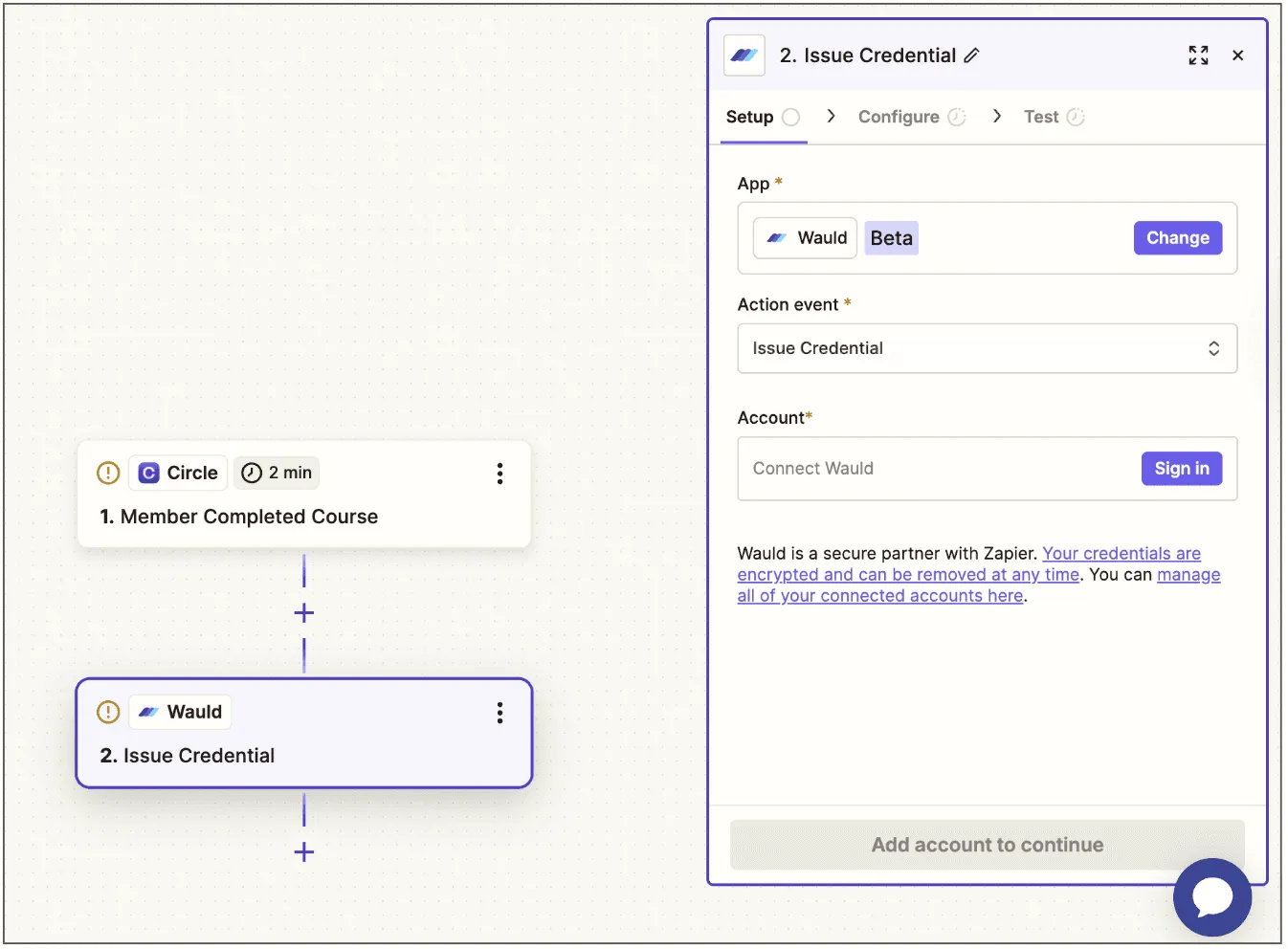 Steps to follow in Zapier 