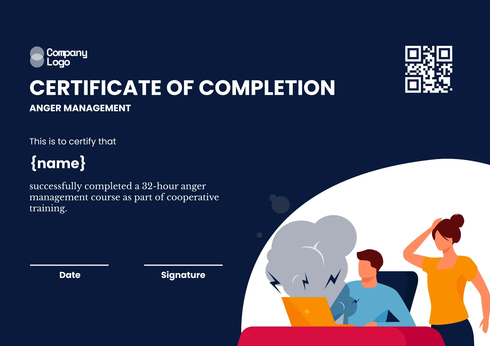Supportive Emotional Wellness Certificate Template