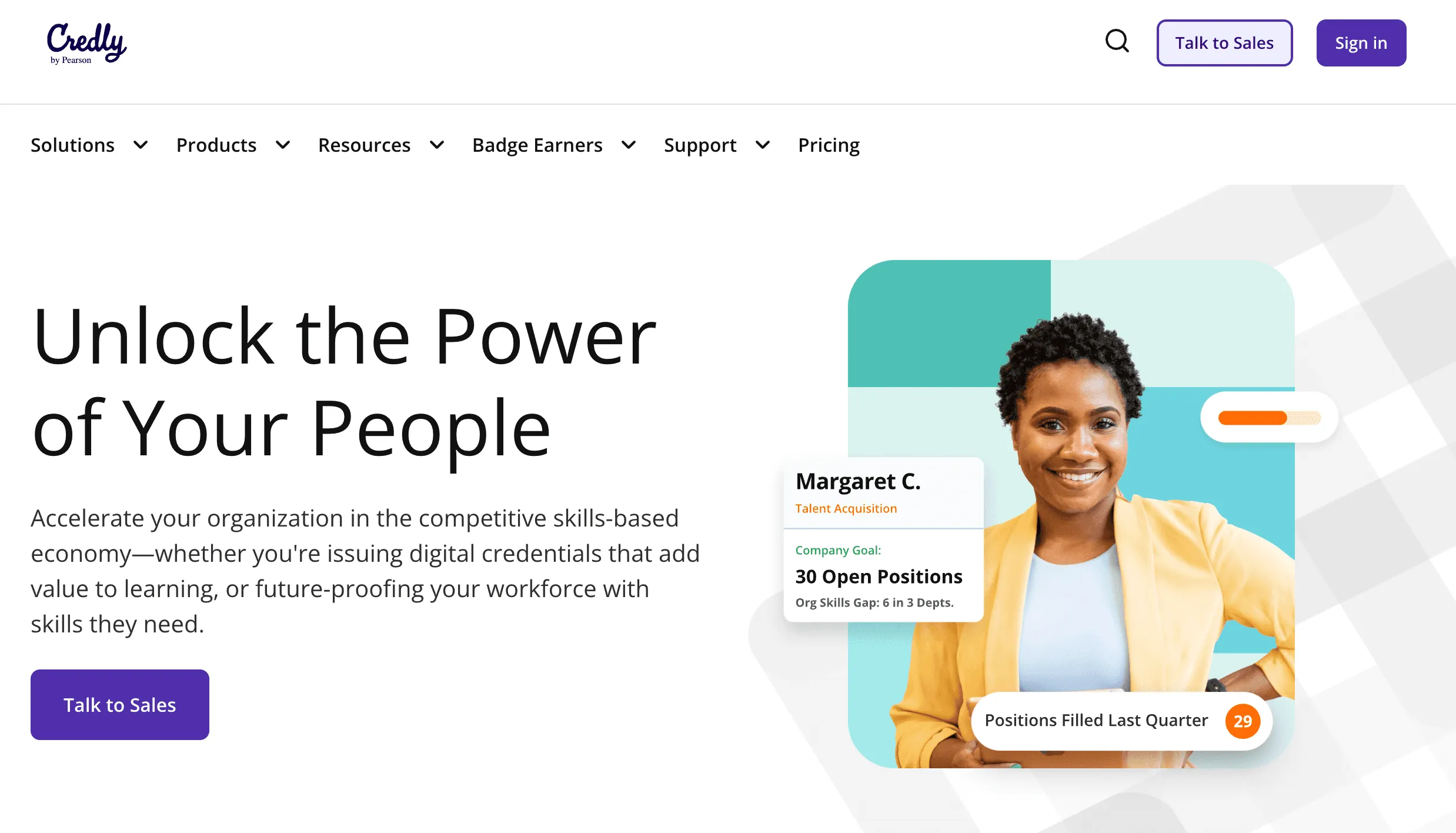 Credly Homepage