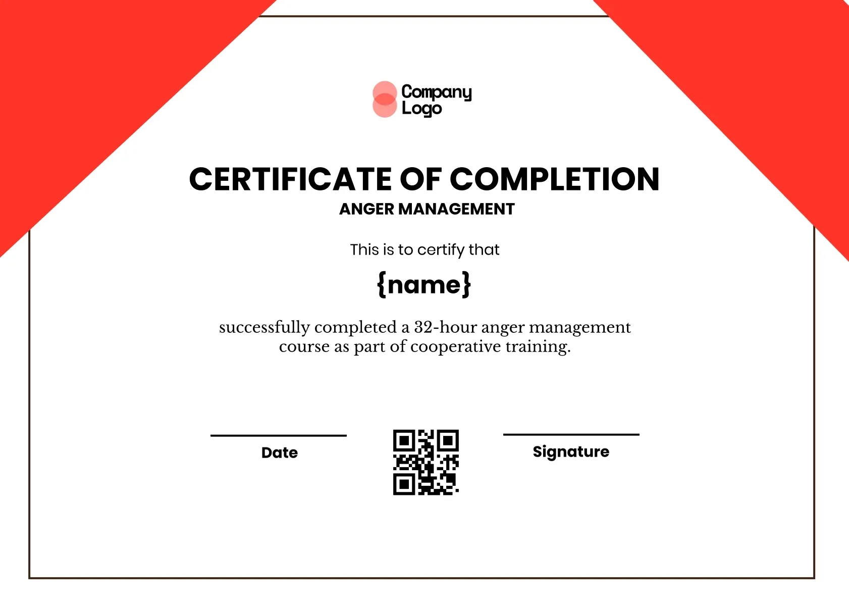Trusted Emotional Growth Certificate Template
