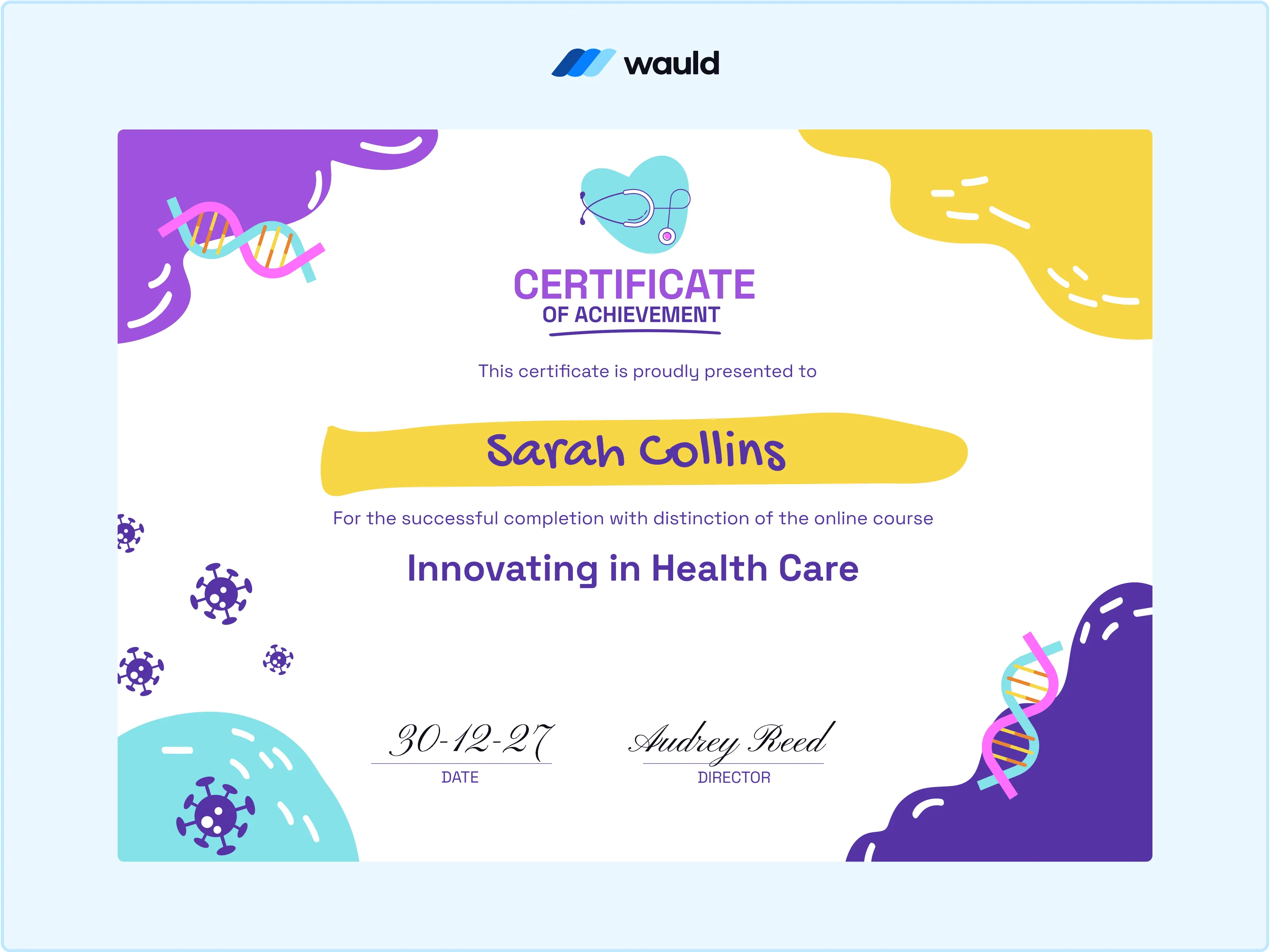 Wauld - Vibrant Medical Certificate Template