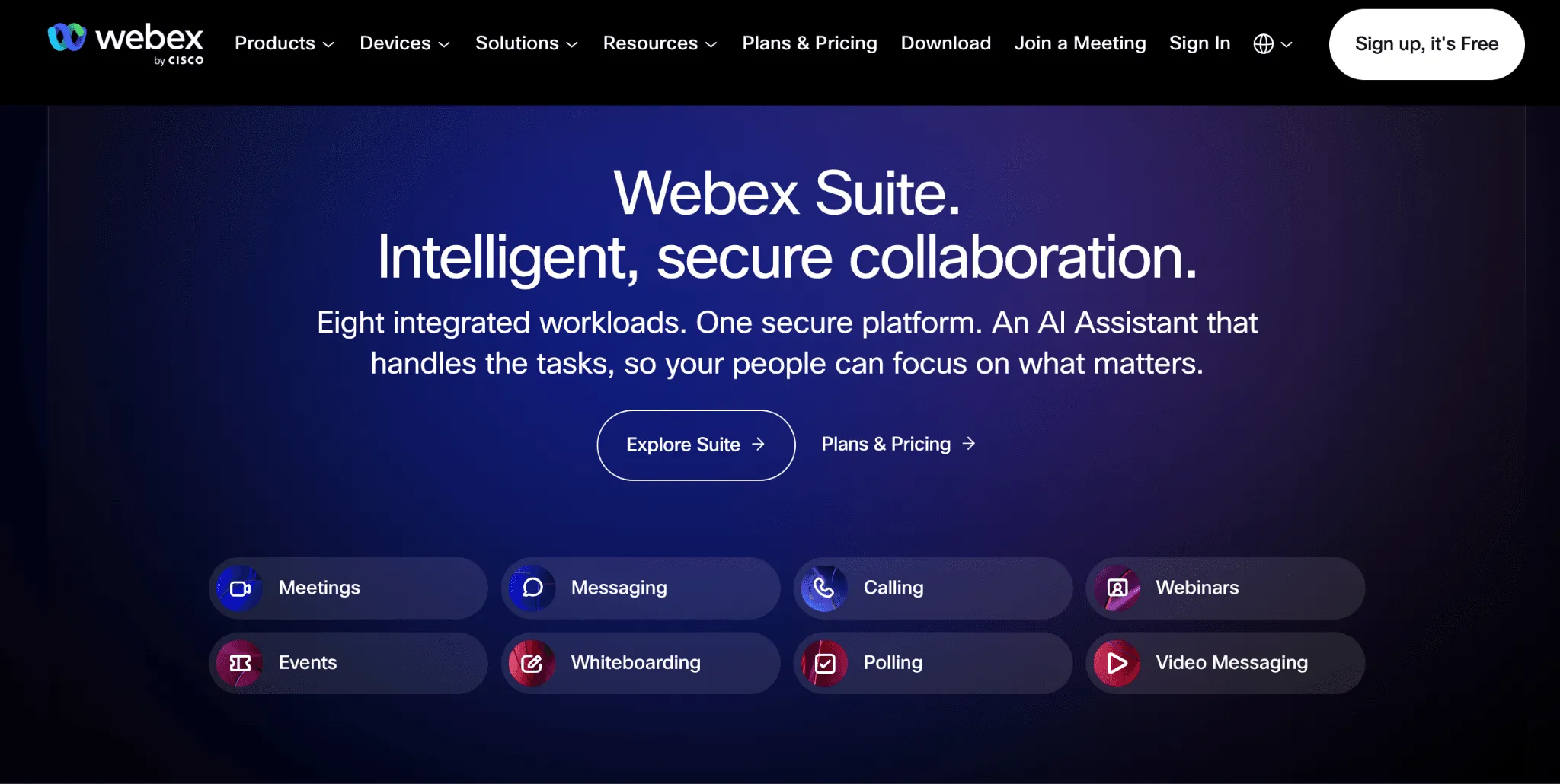 Webex by Cisco Home Page