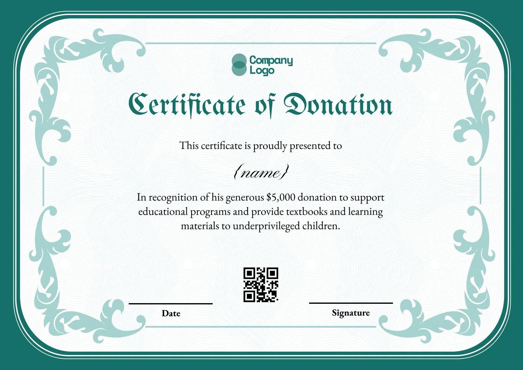 Wholehearted Contribution Certificate Template