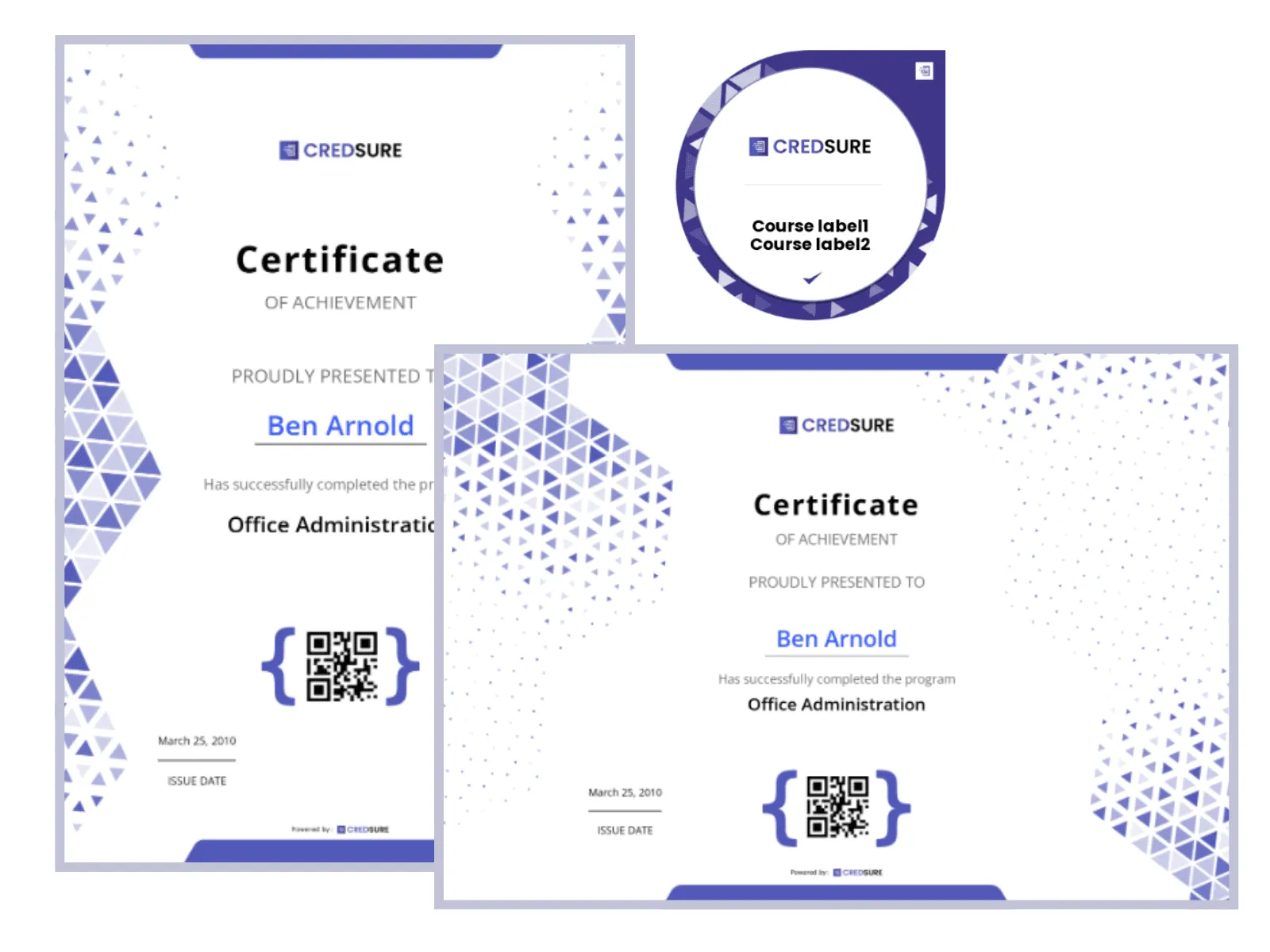 Starter V2 Digital Certificate and Badge Template (Light) from CredSure